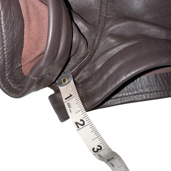 Revolve L’Academie Savon Size Small Dark Brown Leather Shorts Tie Waist Cuffed